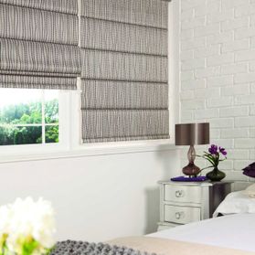 patterned bedroom blinds