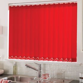 red kitchen blinds